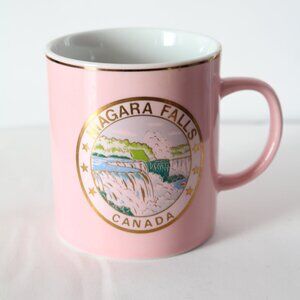 Niagara Falls Canada Vintage Souvenir Mug Pink